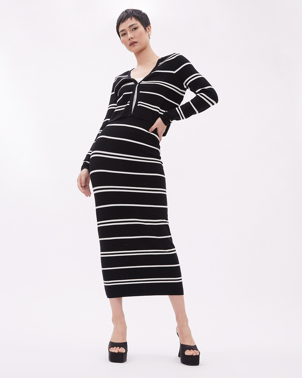Striped Skirt Set